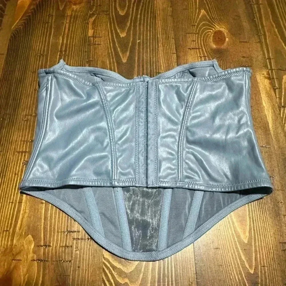 Urban Outfitters Out From Under Osanna Faux Leather Corset Size Medium - Picture 2 of 4